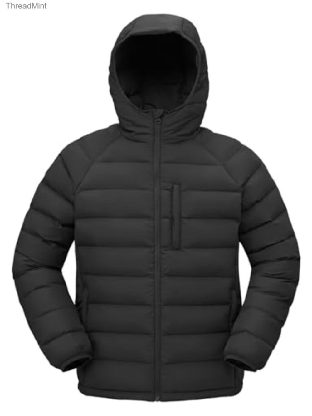 Men's Lightweight Puffer Jacket Hooded Water-Resistant Winter Coat